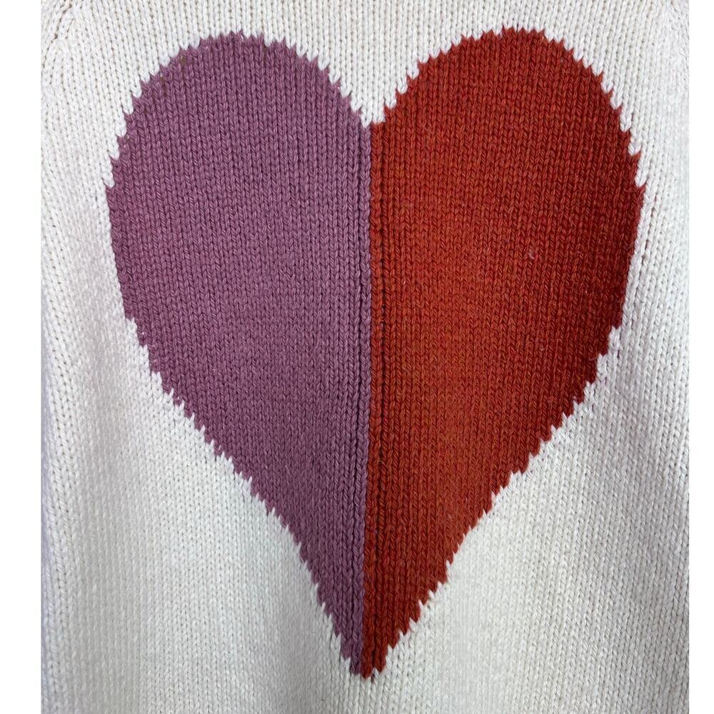 Madewell Heart Keaton Knit Pullover Coquette Romantic Soft Sweater Size XS - Picture 6 of 9